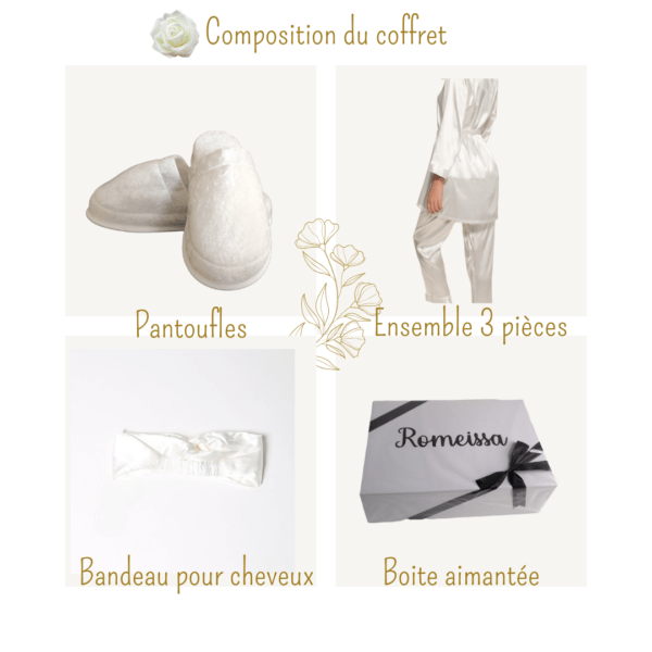 Coffret Peignoir Avec Pantalon - Blanc