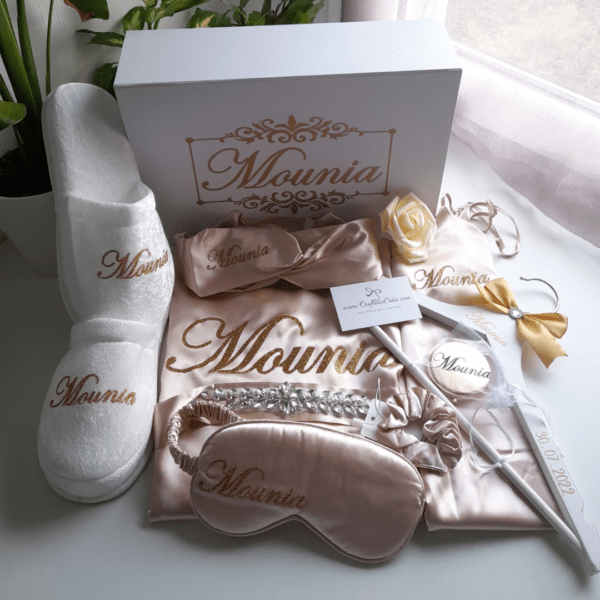 Coffret Mariée Peignoir avec Nuisette nude