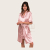 peignoir et nuisette rose